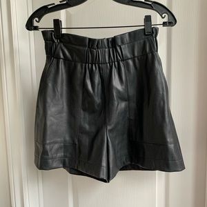 Zara Faux Leather Shorts